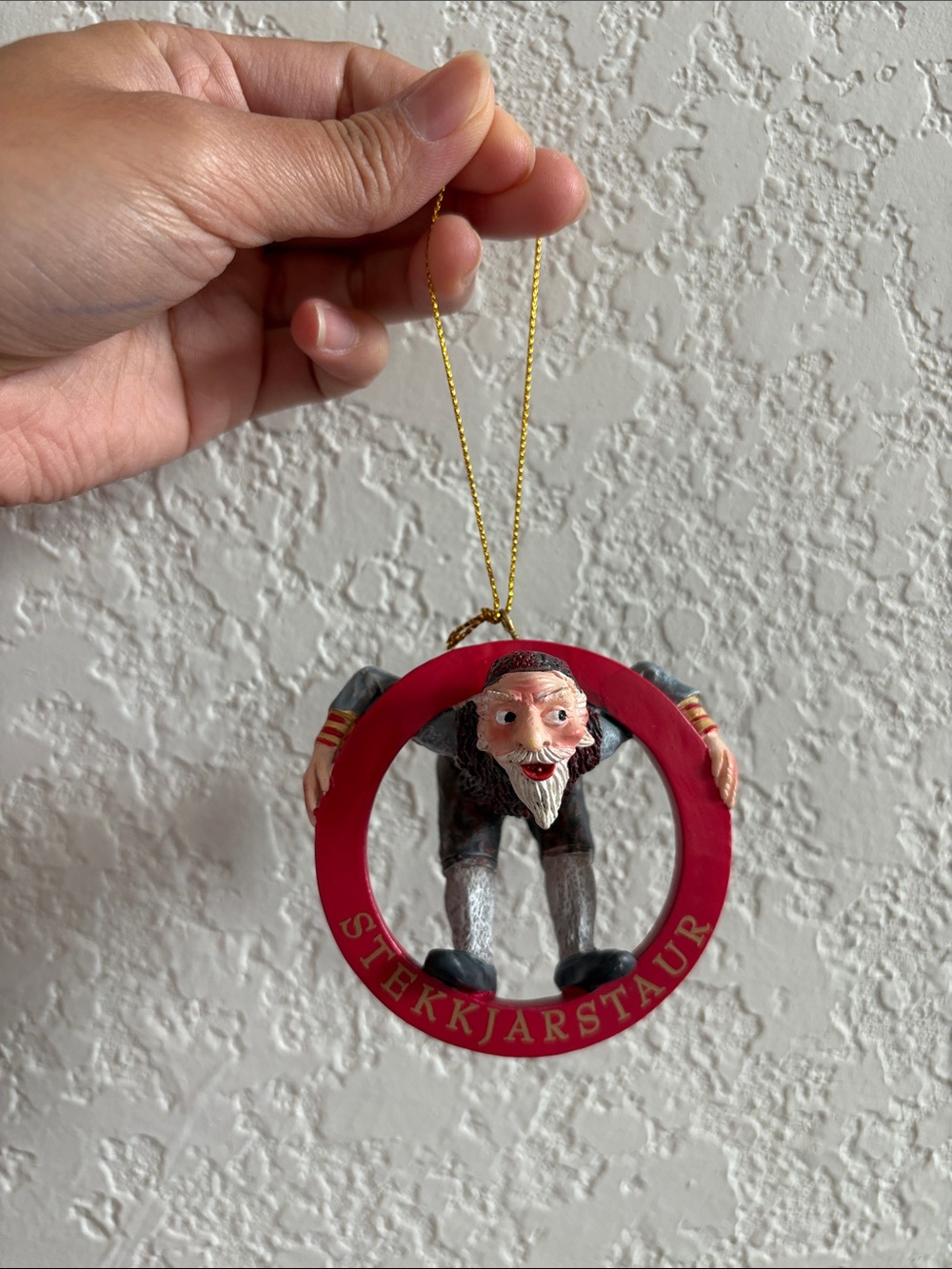 Stekkjarstaur Icelandic Yule Lads Ornament - Red